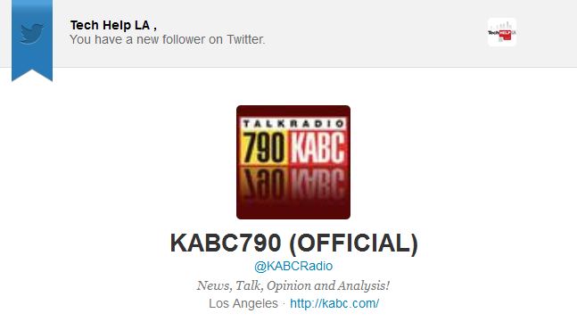 @KABCRadio Follows @TechHelpLA on Twitter