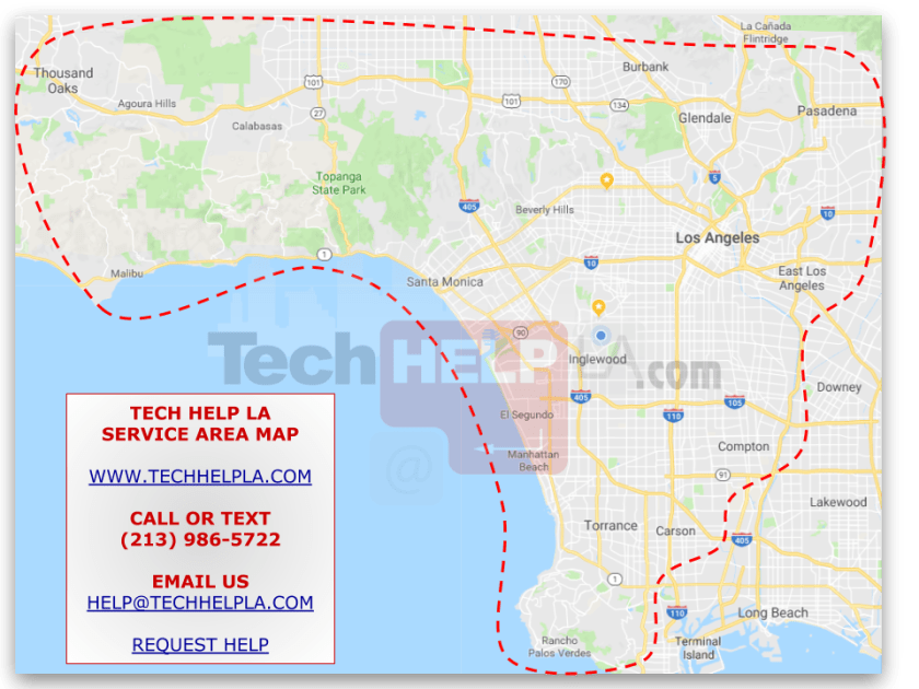 Tech Help LA Service Area Map
